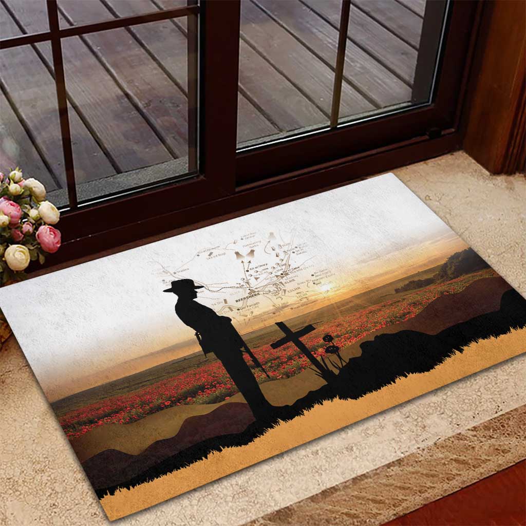 Australia And New Zealand ANZAC Day Rubber Doormat Battle Of Beersheba LT05 - Polynesian Pride