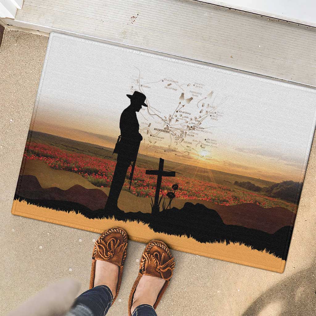 Australia And New Zealand ANZAC Day Rubber Doormat Battle Of Beersheba LT05 - Polynesian Pride