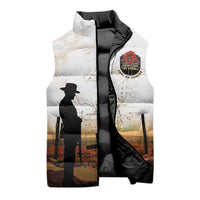 Australia And New Zealand ANZAC Day Sleeveless Puffer Jacket Battle Of Beersheba LT05 - Polynesian Pride