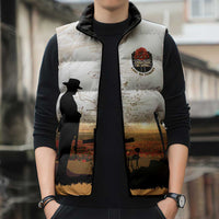 Australia And New Zealand ANZAC Day Sleeveless Puffer Jacket Battle Of Beersheba LT05 - Polynesian Pride