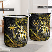 Filipinos Lapu Lapu Hero Laundry Basket Gold Polynesian Tribal Tattoo