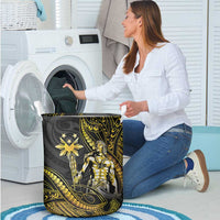 Filipinos Lapu Lapu Hero Laundry Basket Gold Polynesian Tribal Tattoo
