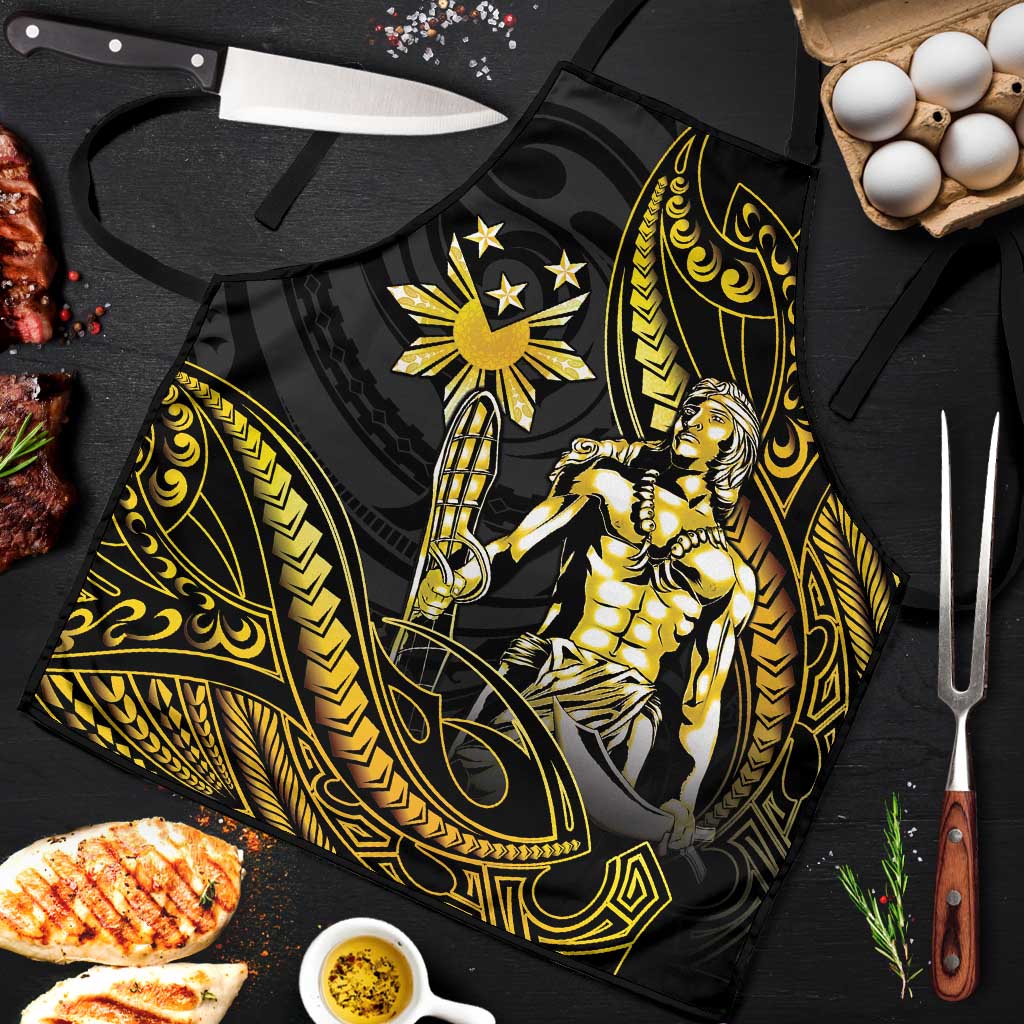Filipinos Lapu Lapu Hero Apron Gold Polynesian Tribal Tattoo