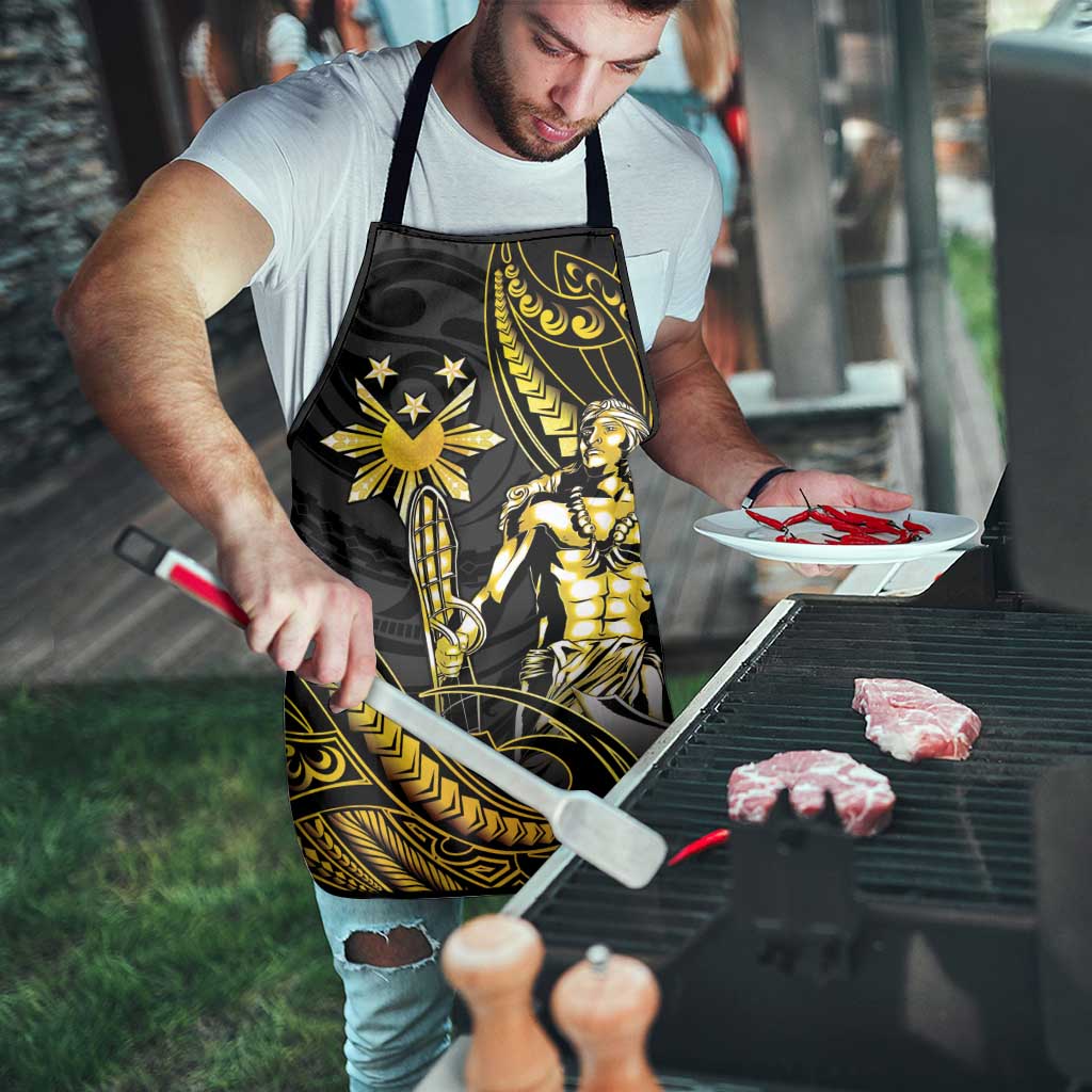 Filipinos Lapu Lapu Hero Apron Gold Polynesian Tribal Tattoo