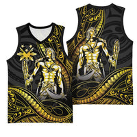 Filipinos Lapu Lapu Hero Basketball Jersey Gold Polynesian Tribal Tattoo
