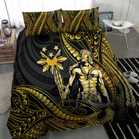 Filipinos Lapu Lapu Hero Bedding Set Gold Polynesian Tribal Tattoo