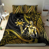 Filipinos Lapu Lapu Hero Bedding Set Gold Polynesian Tribal Tattoo