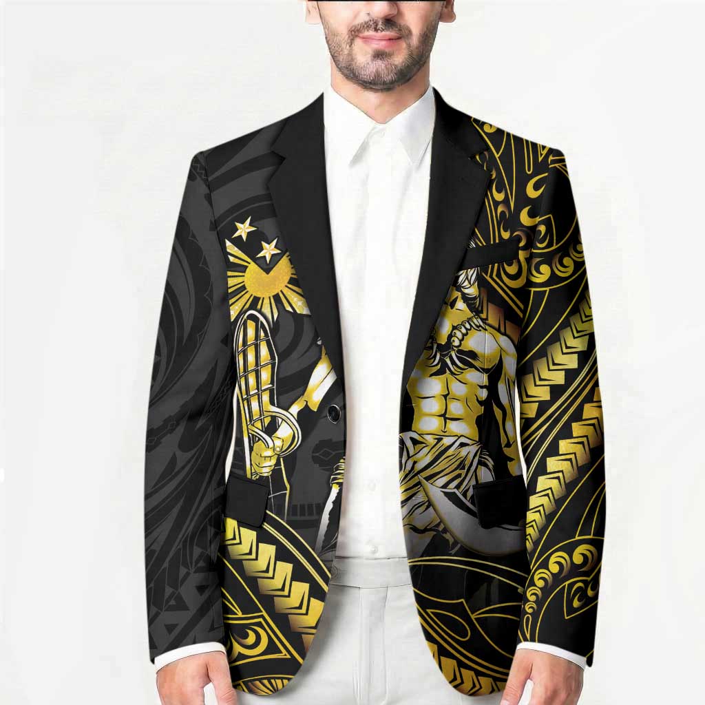 Filipinos Lapu Lapu Hero Blazer Gold Polynesian Tribal Tattoo