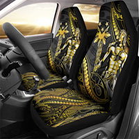Filipinos Lapu Lapu Hero Car Seat Cover Gold Polynesian Tribal Tattoo
