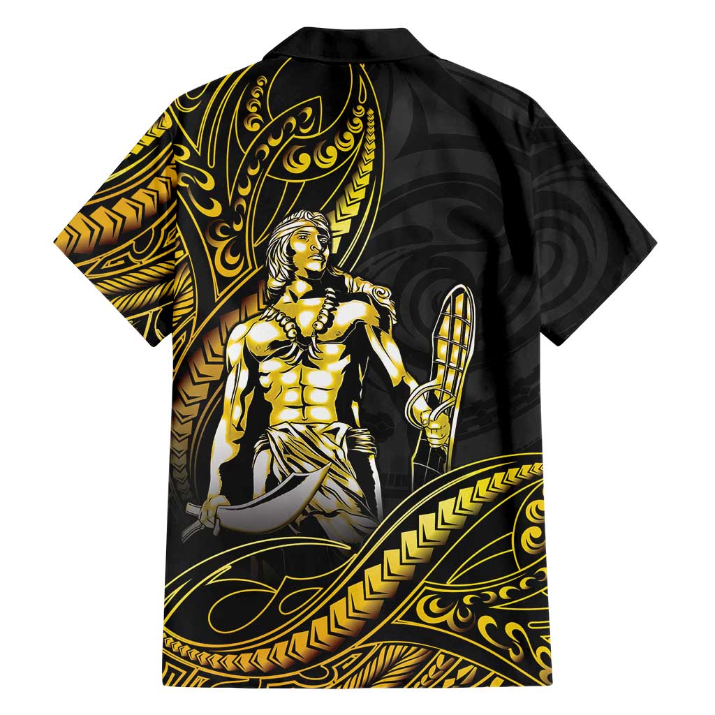 Filipinos Lapu Lapu Hero Family Matching Puletasi and Hawaiian Shirt Gold Polynesian Tribal Tattoo LT05 - Polynesian Pride