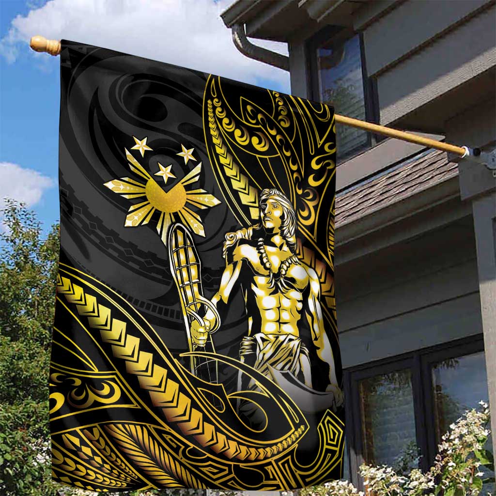 Filipinos Lapu Lapu Hero Garden Flag Gold Polynesian Tribal Tattoo