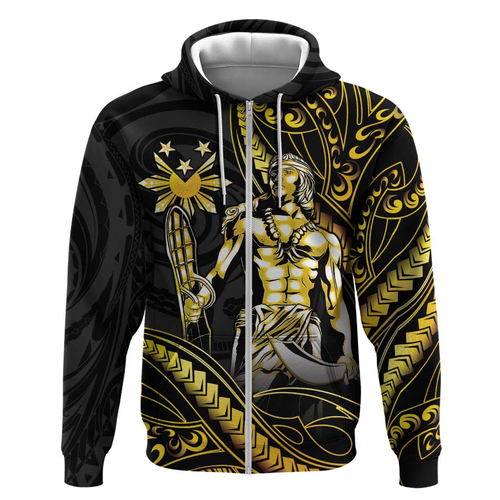 Filipinos Lapu Lapu Hero Hoodie Gold Polynesian Tribal Tattoo