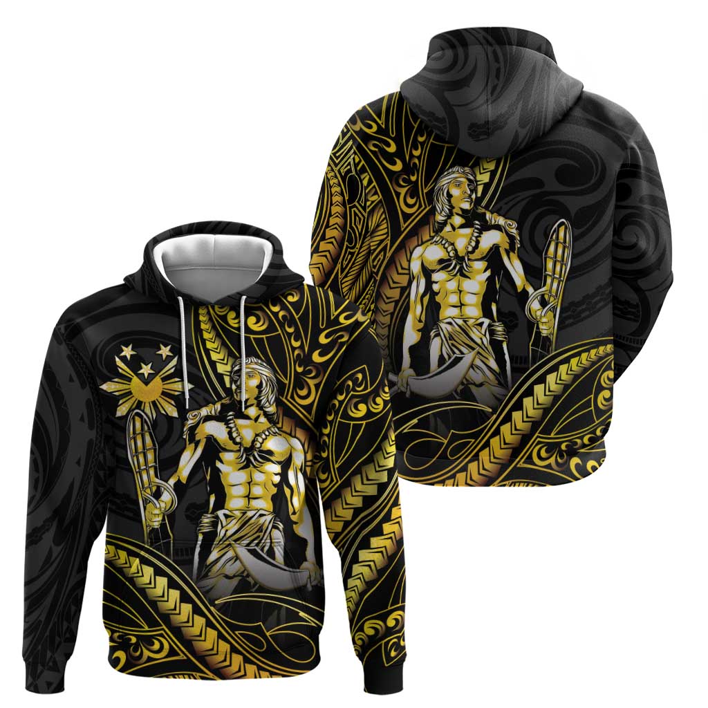 Filipinos Lapu Lapu Hero Hoodie Gold Polynesian Tribal Tattoo