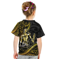 Filipinos Lapu Lapu Hero Kid T Shirt Gold Polynesian Tribal Tattoo