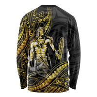 Filipinos Lapu Lapu Hero Long Sleeve Shirt Gold Polynesian Tribal Tattoo