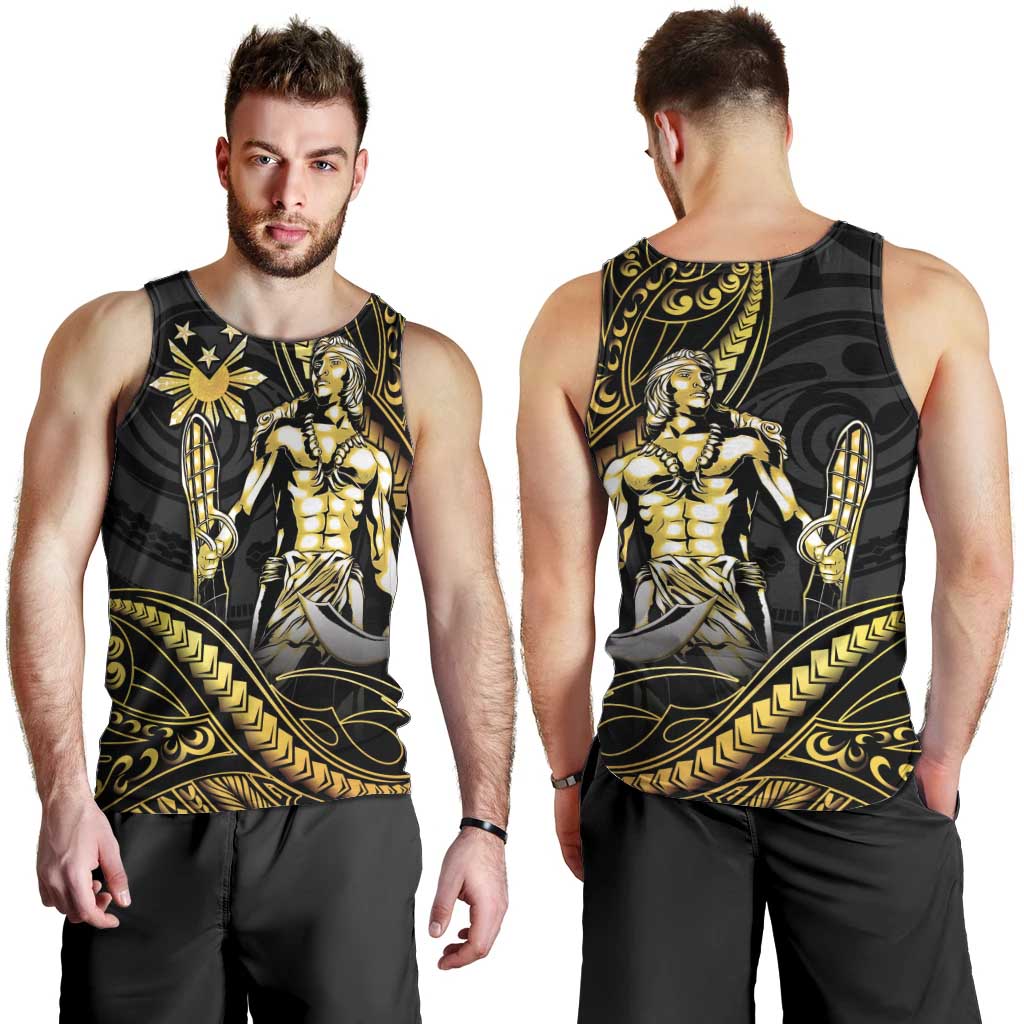 Filipinos Lapu Lapu Hero Men Tank Top Gold Polynesian Tribal Tattoo