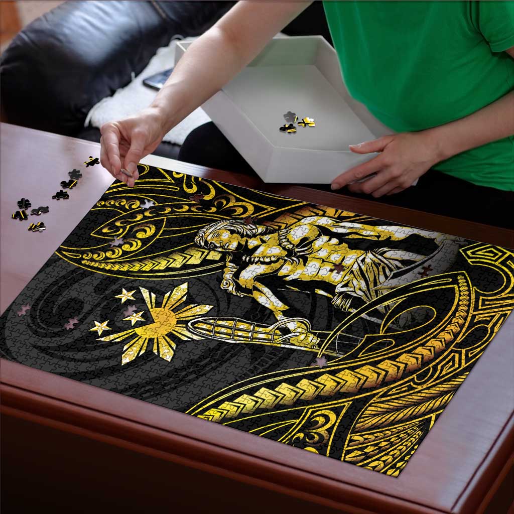 Filipinos Lapu Lapu Hero Puzzle Gold Polynesian Tribal Tattoo