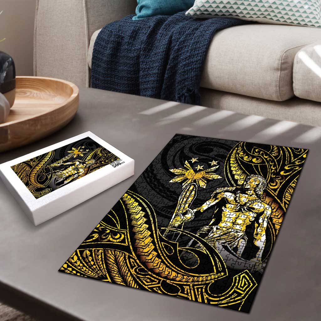 Filipinos Lapu Lapu Hero Puzzle Gold Polynesian Tribal Tattoo