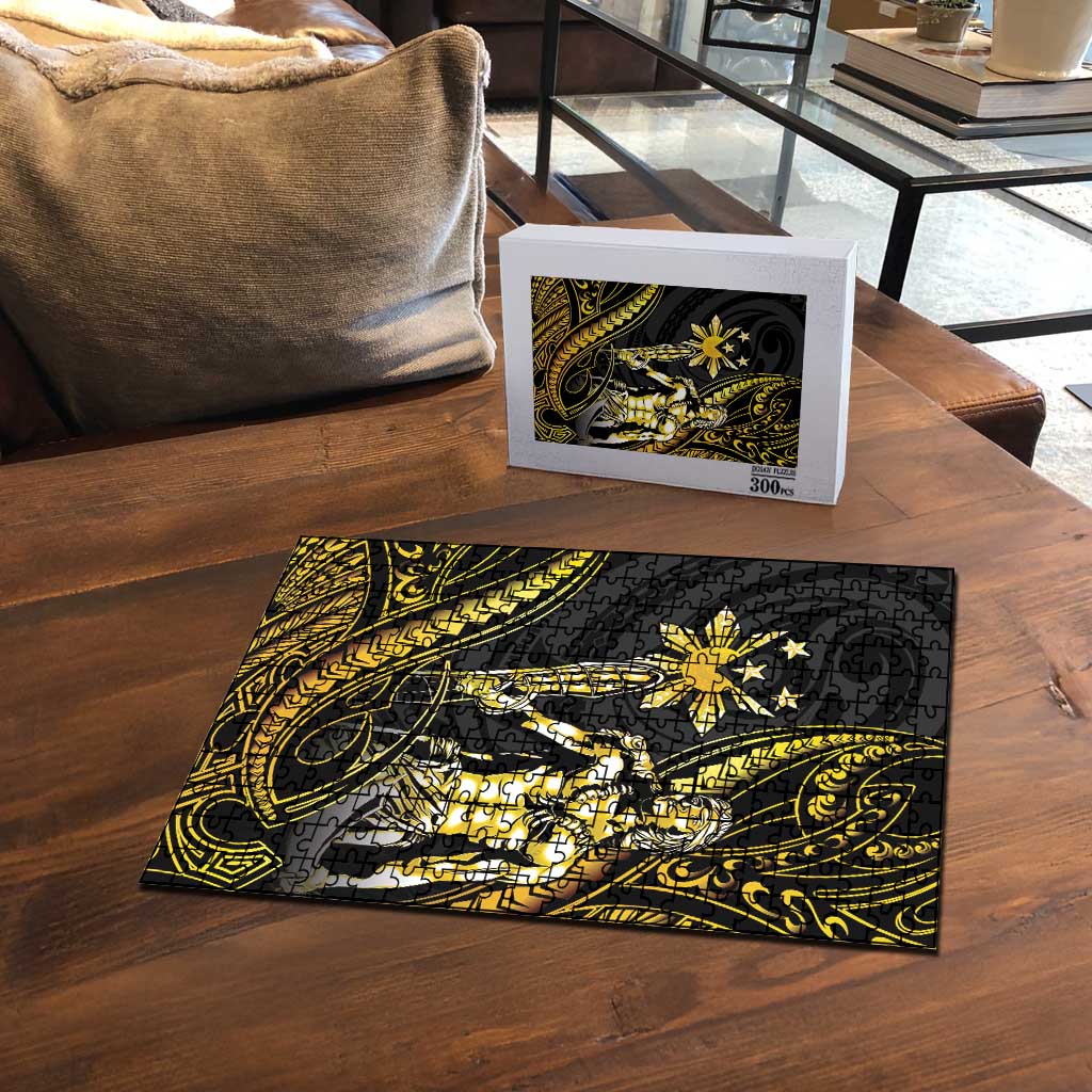 Filipinos Lapu Lapu Hero Puzzle Gold Polynesian Tribal Tattoo