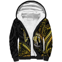 Filipinos Lapu Lapu Hero Sherpa Hoodie Gold Polynesian Tribal Tattoo