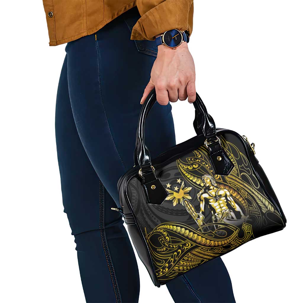 Filipinos Lapu Lapu Hero Shoulder Handbag Gold Polynesian Tribal Tattoo