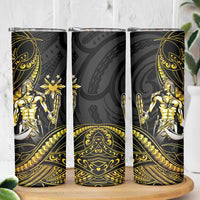 Filipinos Lapu Lapu Hero Skinny Tumbler Gold Polynesian Tribal Tattoo LT05 - Polynesian Pride