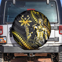 Filipinos Lapu Lapu Hero Spare Tire Cover Gold Polynesian Tribal Tattoo