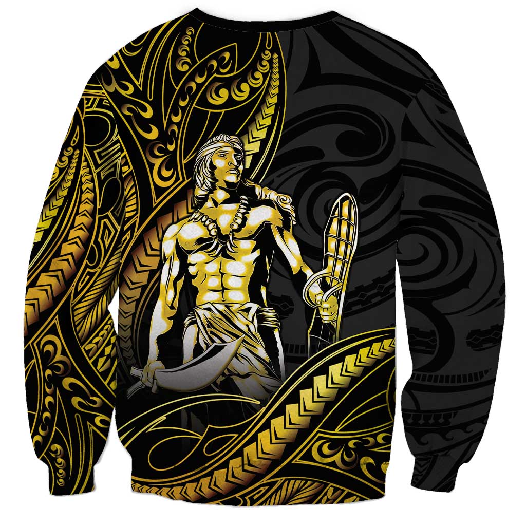 Filipinos Lapu Lapu Hero Sweatshirt Gold Polynesian Tribal Tattoo