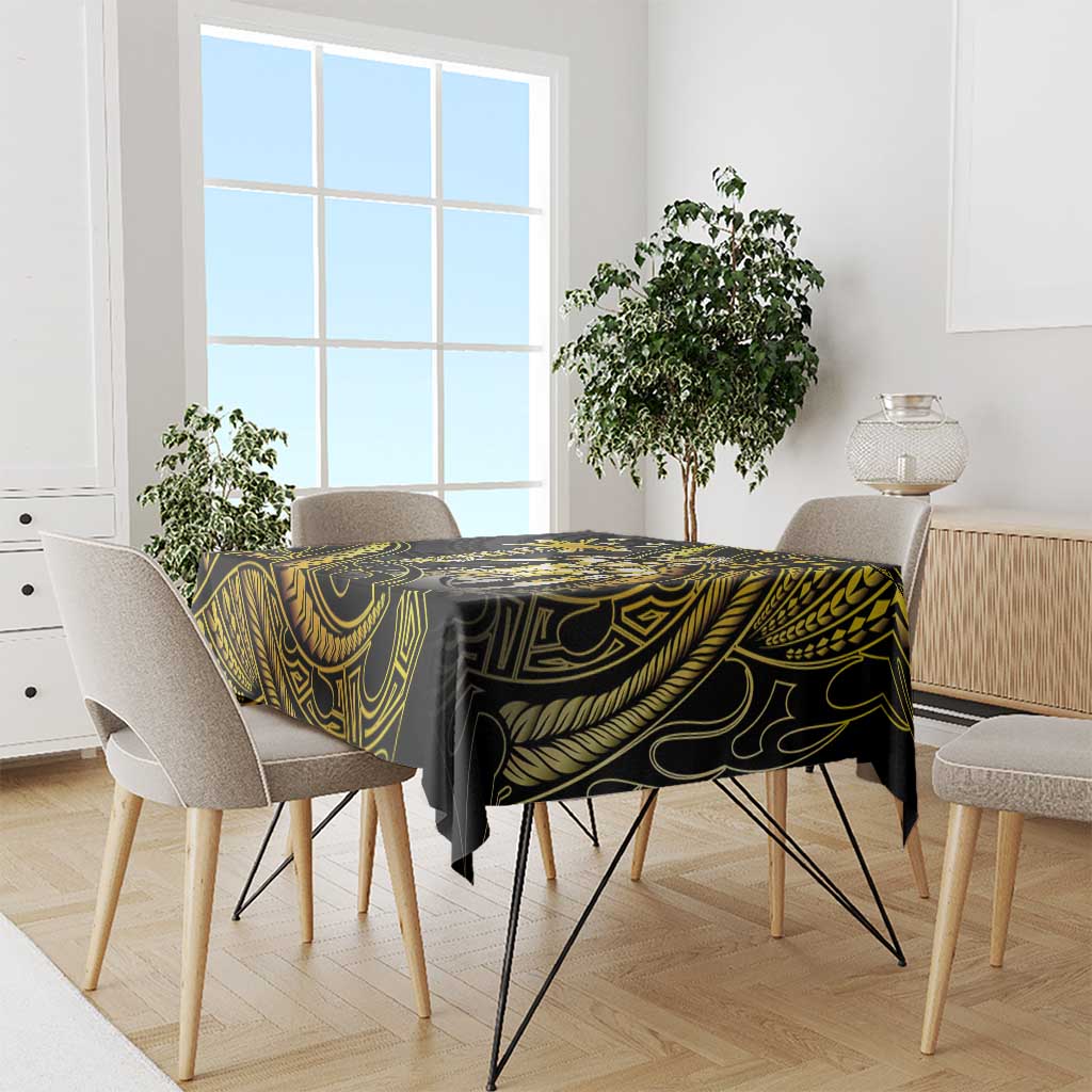 Filipinos Lapu Lapu Hero Tablecloth Gold Polynesian Tribal Tattoo