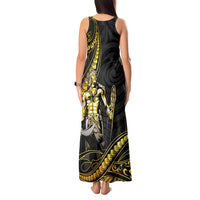 Filipinos Lapu Lapu Hero Tank Maxi Dress Gold Polynesian Tribal Tattoo