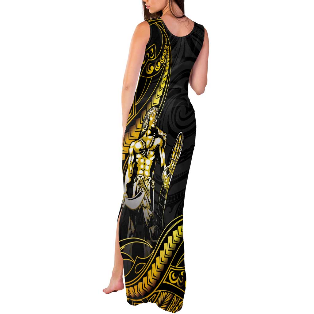 Filipinos Lapu Lapu Hero Tank Maxi Dress Gold Polynesian Tribal Tattoo
