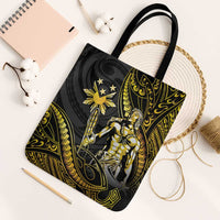 Filipinos Lapu Lapu Hero Tote Bag Gold Polynesian Tribal Tattoo