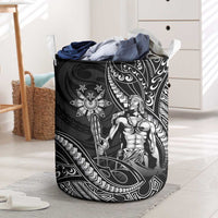 Filipinos Lapu Lapu Hero Laundry Basket Black Polynesian Tribal Tattoo