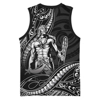Filipinos Lapu Lapu Hero Basketball Jersey Black Polynesian Tribal Tattoo