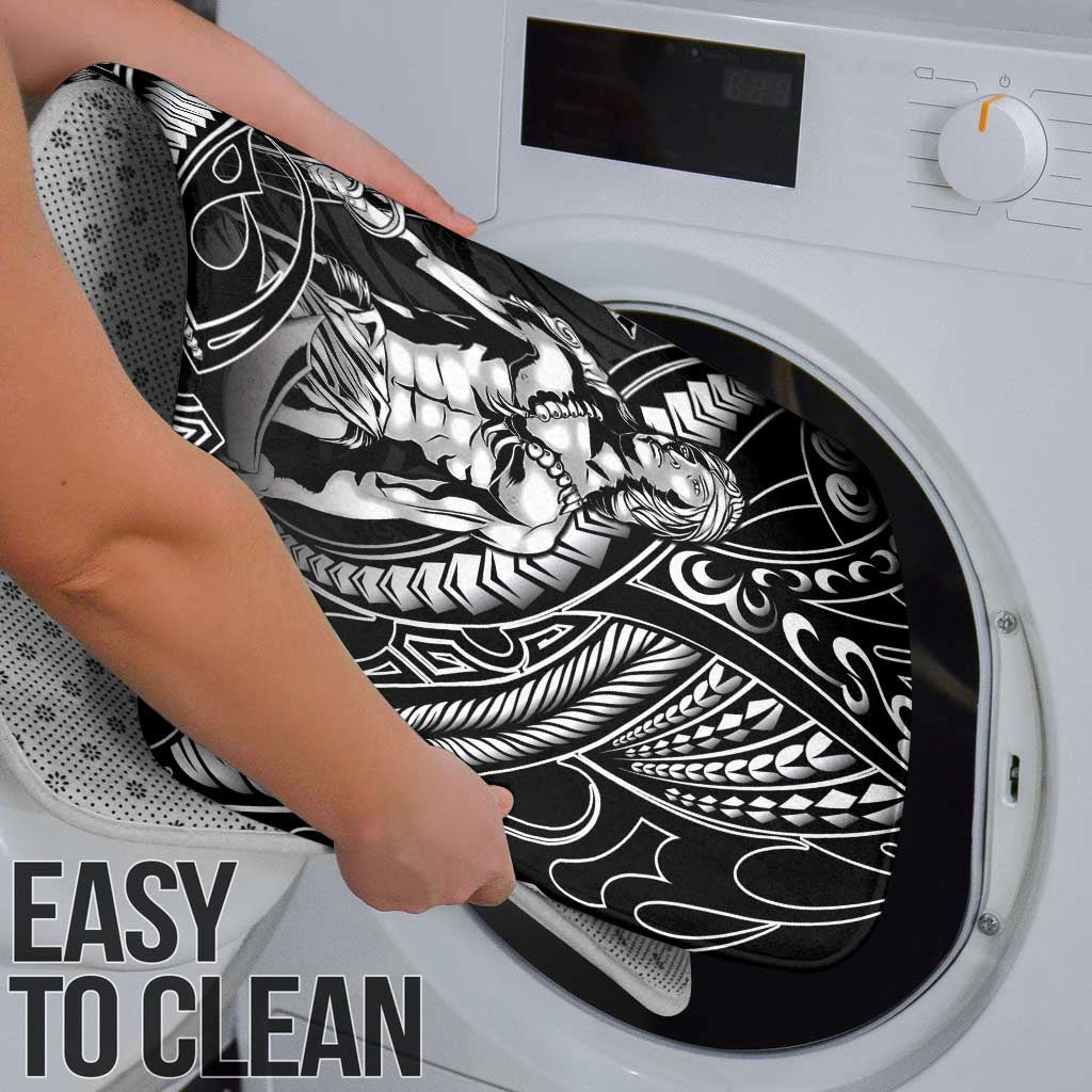 Filipinos Lapu Lapu Hero Bathroom Set Black Polynesian Tribal Tattoo