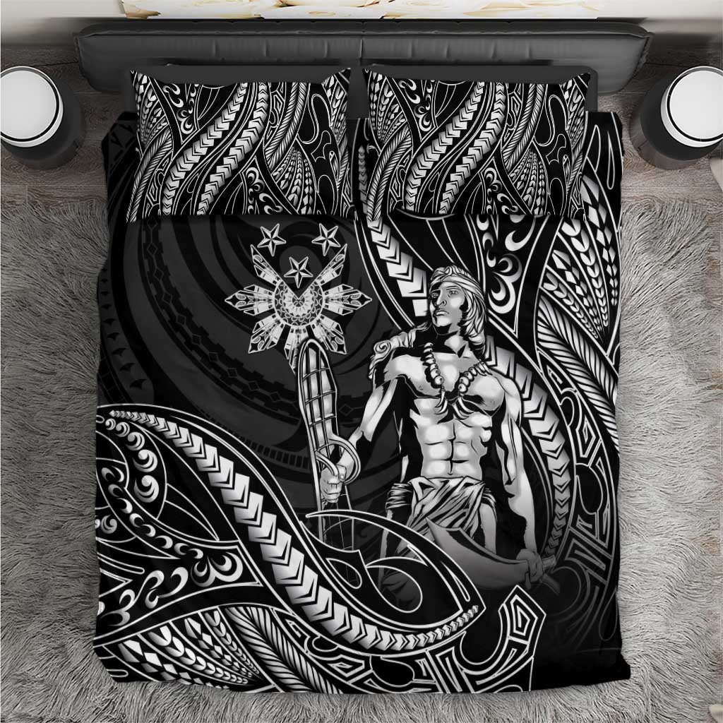Filipinos Lapu Lapu Hero Bedding Set Black Polynesian Tribal Tattoo