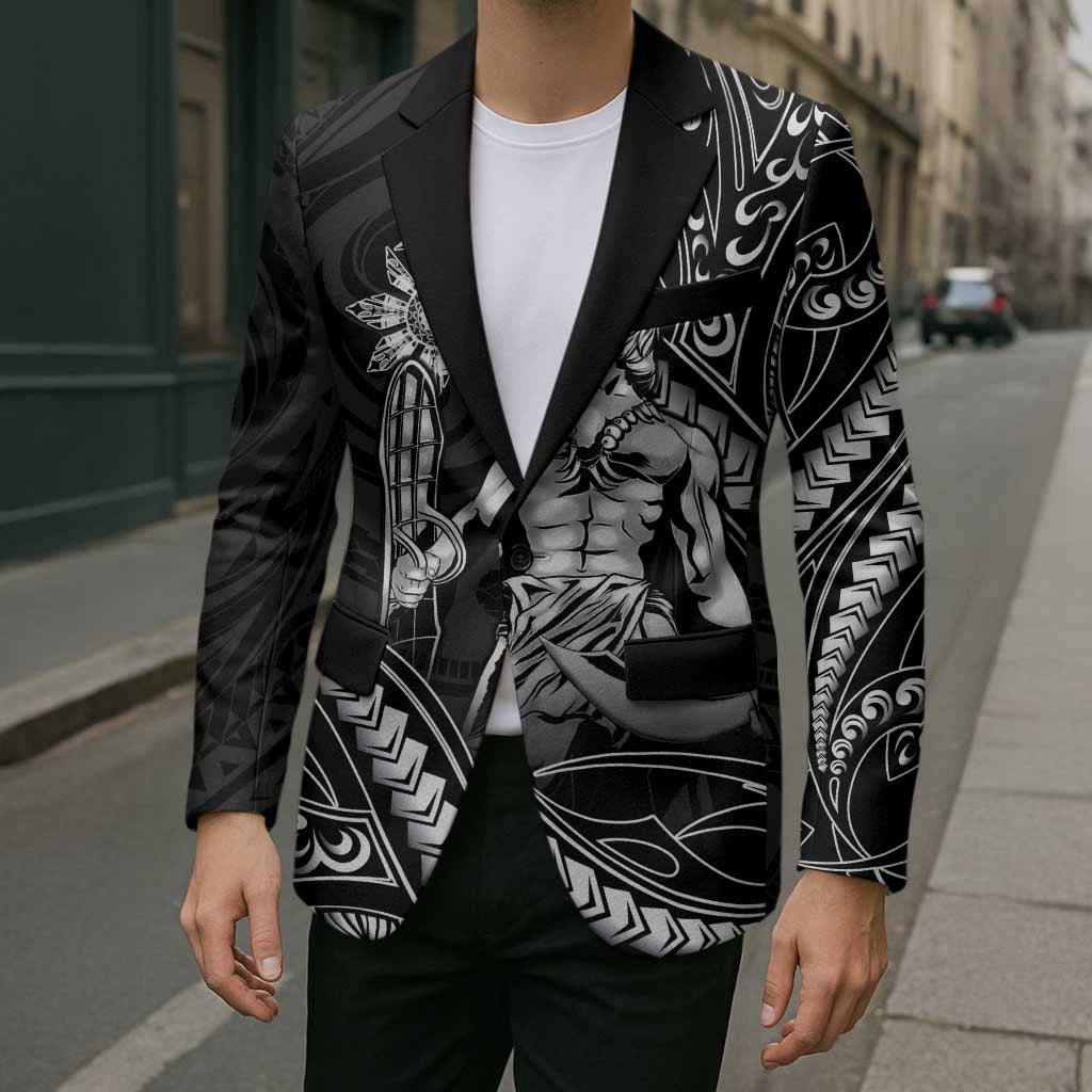 Filipinos Lapu Lapu Hero Blazer Black Polynesian Tribal Tattoo