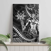 Filipinos Lapu Lapu Hero Canvas Wall Art Black Polynesian Tribal Tattoo