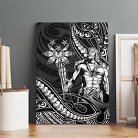 Filipinos Lapu Lapu Hero Canvas Wall Art Black Polynesian Tribal Tattoo