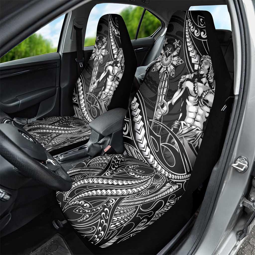 Filipinos Lapu Lapu Hero Car Seat Cover Black Polynesian Tribal Tattoo