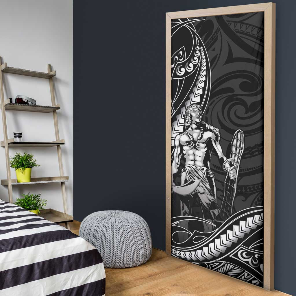 Filipinos Lapu Lapu Hero Door Cover Black Polynesian Tribal Tattoo