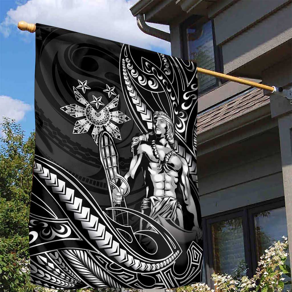 Filipinos Lapu Lapu Hero Garden Flag Black Polynesian Tribal Tattoo