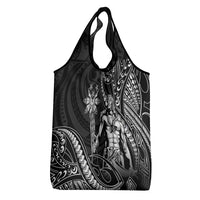 Filipinos Lapu Lapu Hero Grocery Bag Black Polynesian Tribal Tattoo