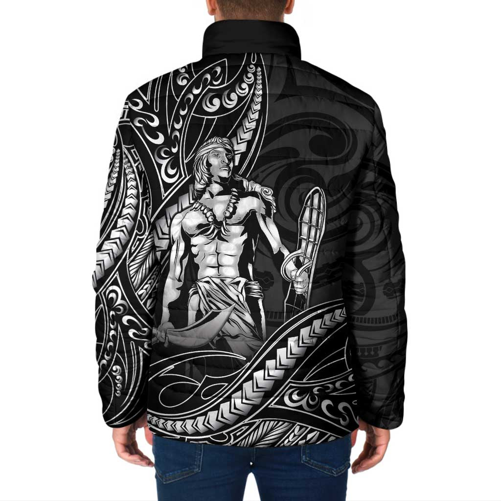 Filipinos Lapu Lapu Hero Padded Jacket Black Polynesian Tribal Tattoo