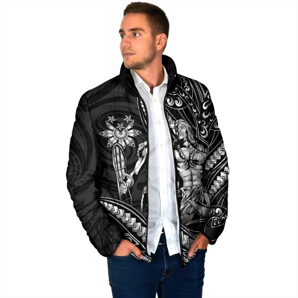 Filipinos Lapu Lapu Hero Padded Jacket Black Polynesian Tribal Tattoo
