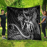 Filipinos Lapu Lapu Hero Quilt Black Polynesian Tribal Tattoo