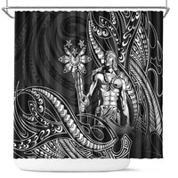 Filipinos Lapu Lapu Hero Shower Curtain Black Polynesian Tribal Tattoo