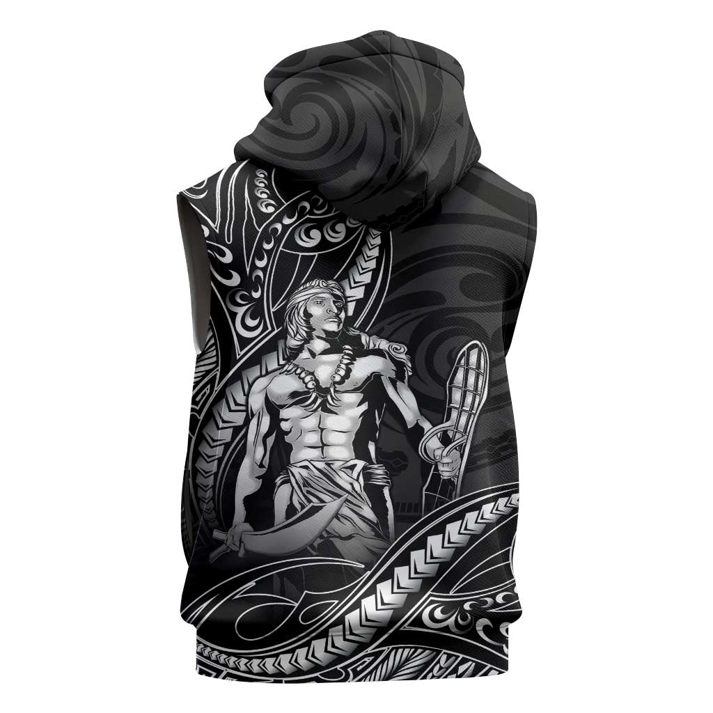 Filipinos Lapu Lapu Hero Sleeveless Hoodie Black Polynesian Tribal Tattoo