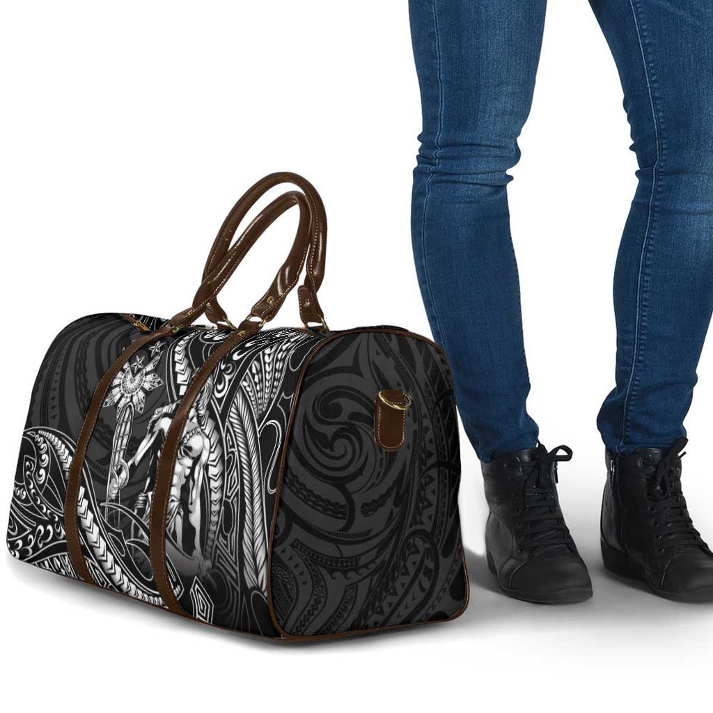 Filipinos Lapu Lapu Hero Travel Bag Black Polynesian Tribal Tattoo