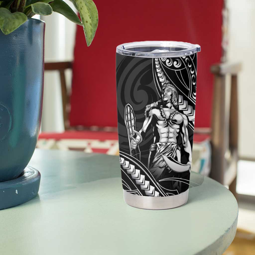 Filipinos Lapu Lapu Hero Tumbler Cup Black Polynesian Tribal Tattoo